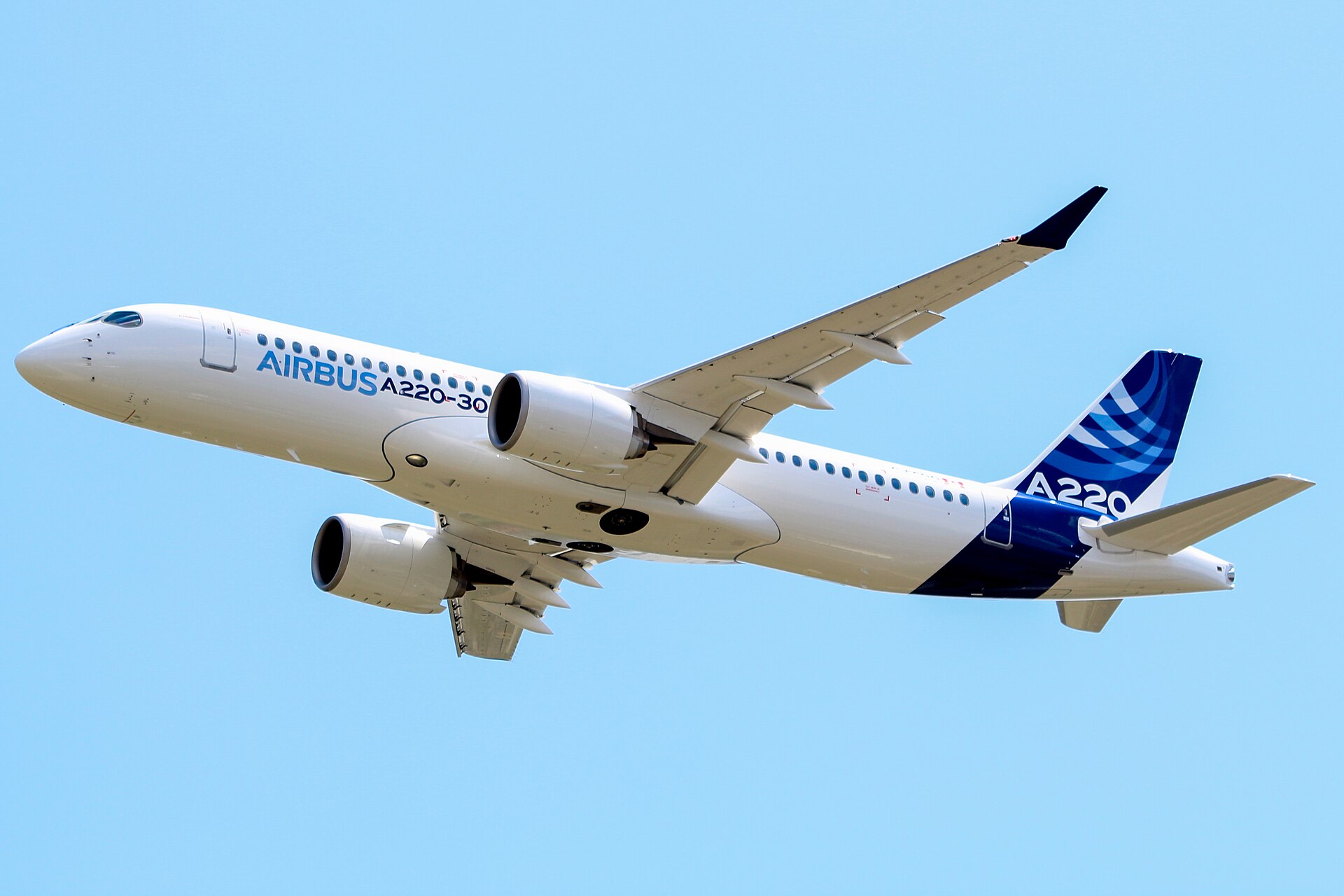 Airbus (born Bombardier) A220-300 — real photograph